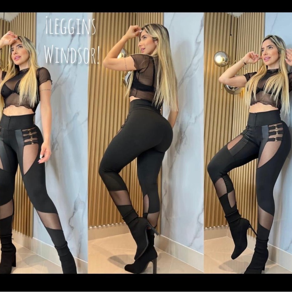 Windsor Black High-Waisted Leggings